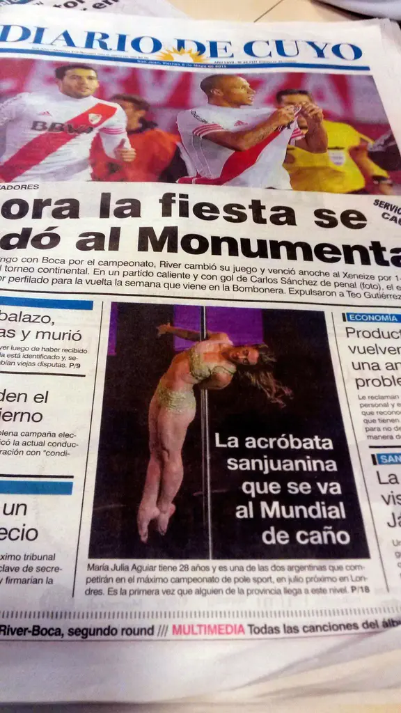 La acróbata sanjuanina que se va al Mundial de caño
